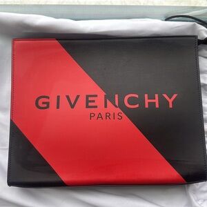 Givenchy Red and Black Clutch, worn once basically new